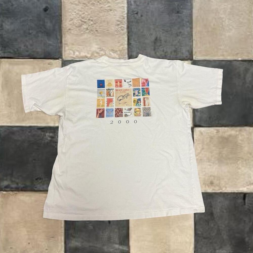 White Tennis 2000 Roland Garros tennis t-shirt Size XL